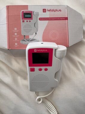 Portable Doppler Monitor in White & Pink